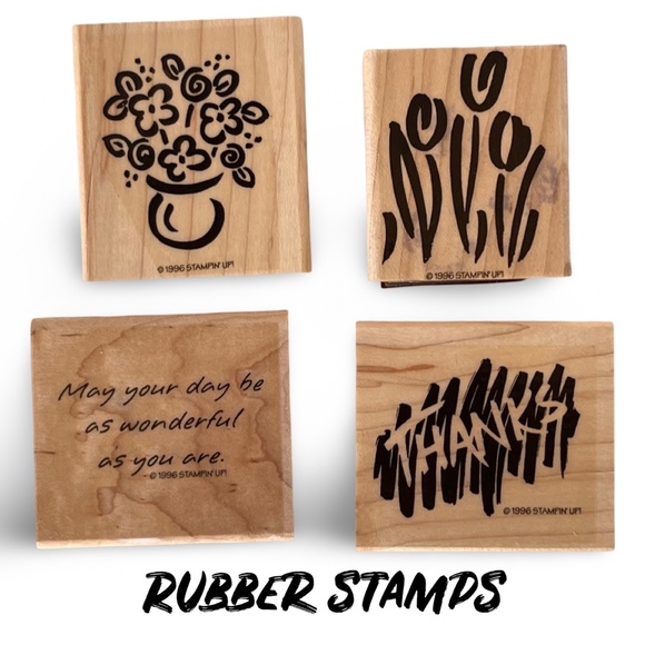 RUBBER STAMPS - SET OF 4 - - Picture 1 of 16